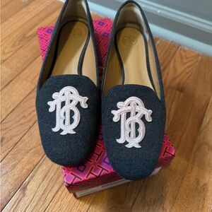 Tory Burch Antonia Grey and Cream Loafers for Women